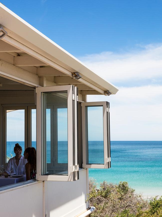 The view outside Star of Greece restaurant at Port Willunga. Photo: Josie Withers/Tourism SA