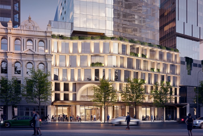 An artist's impression of the podium level of 450 Queen St.