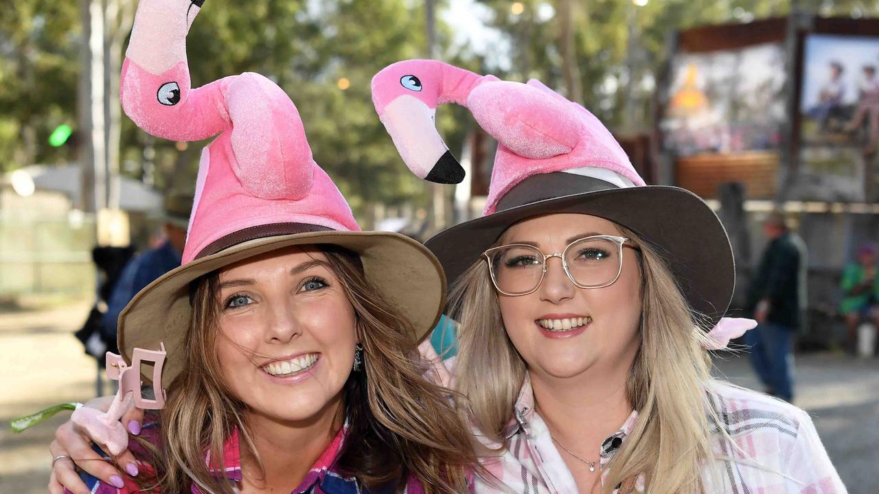 Sarah Beverley and Amy Garner at the Gympie Music Muster. Picture: Patrick Woods.