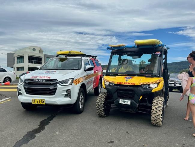 Multiple people were rescued from rips across Wollongong beaches on Australia Day Morning. Picture: SLSA