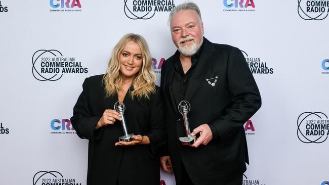 The duo were crowned best on-air team (FM) at the 33rd annual Australian Commercial Radio Awards (the ACRAs) in Sydney on October 29, 2022. Picture: Supplied