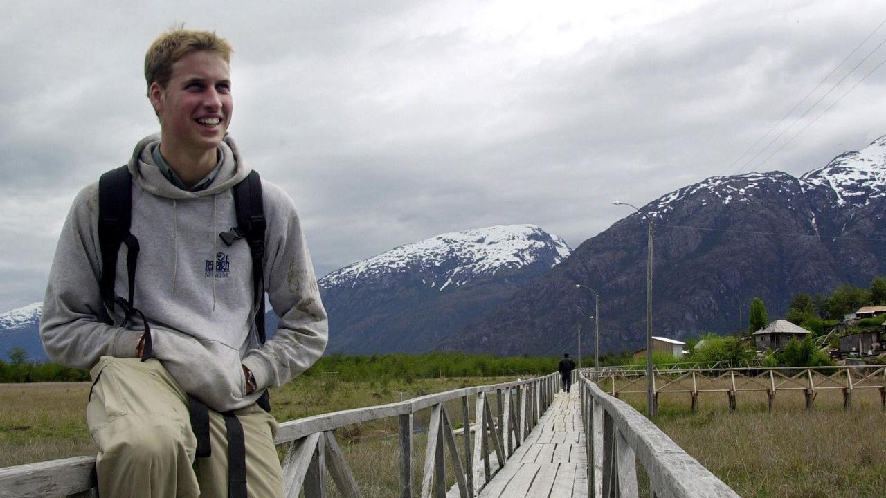 Prince William on his ‘gap yah’ in the Southern Chilean village of Tortel in 2000.