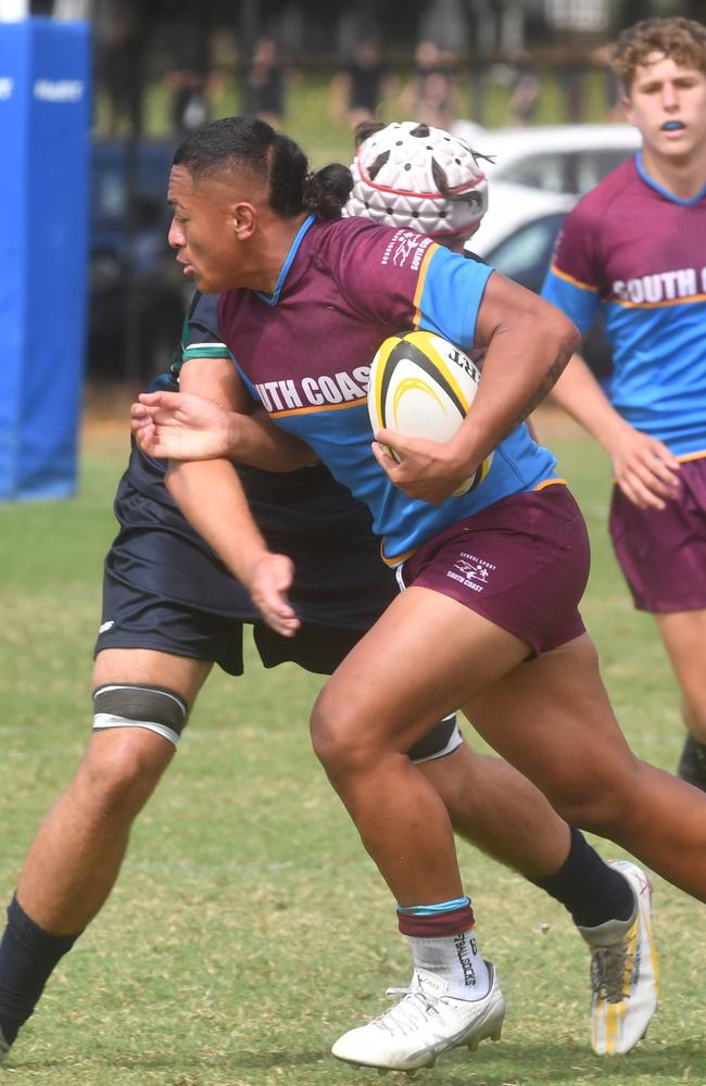 QLD Rugby Union State Championships (17-18 years boys) at the Townsville Sports Precinct. Friday May 23. South Coast against Metro North. Picture: Evan Morgan