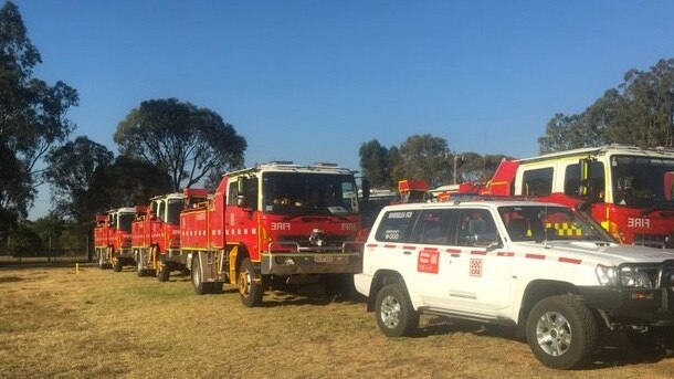 About 125 firefighters are working on “asset protection” in the area, while up to nine aircraft are fighting the blaze. Picture: Trevor Owen/Twitter