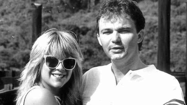 Peter Foster with Samantha Fox. Picture: Supplied.