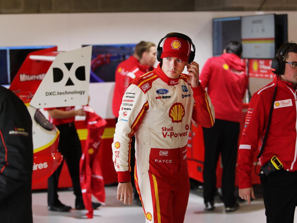 Scott McLaughlin before getting pole position after the top 10 shootout. 2019 Supercheap Auto Bathurst 1000, the pinnacle of the Virgin Australia Supercars Championship. #17 Shell V-Power Racing Scott McLaughlin/Alex Premat, Ford Mustang GT. Picture Rohan Kelly