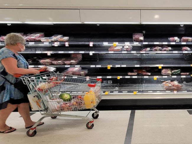 Stock shortages in shops and supermarkets. Picture: Brendan Radke