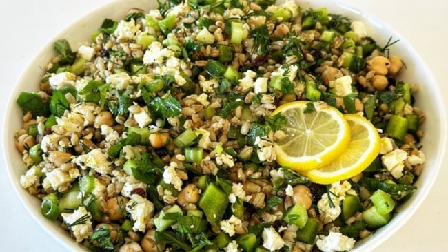 Greek lemon and feta grain salad. Image: Taste.com.au