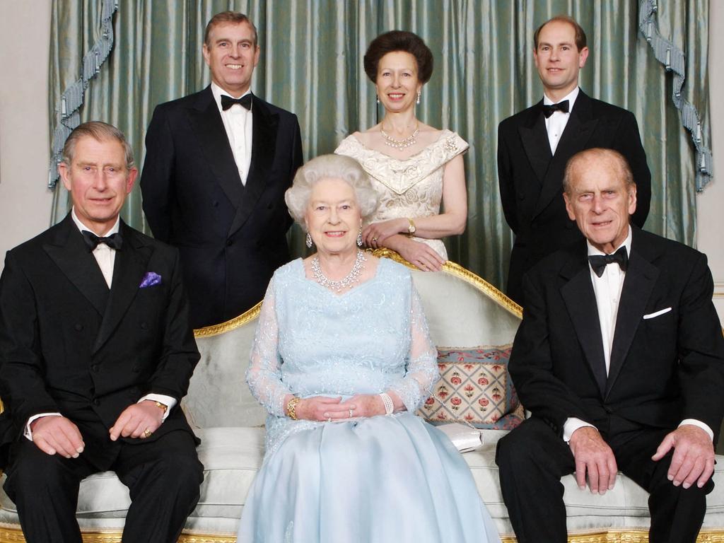 The royal family together in 2007. Picture: TIM GRAHAM AFP.