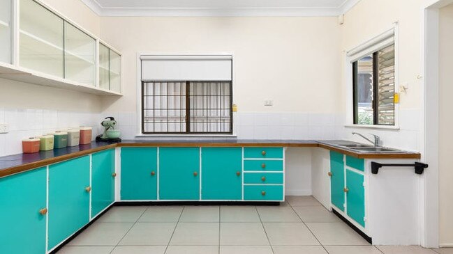 The kitchen at 118 Balso St, Inala.