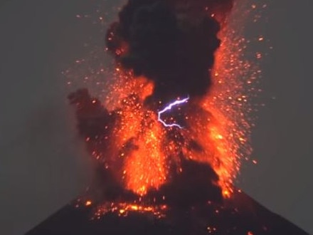 Anak Krakatau (Son of Krakatau) is the currently active part of the famous Krakatau (also Krakatoa) volcano. Video shows vulcanian / strombolian activity in October 2018, filmed from nearby Rakata Island. Picture:Photovolcanica