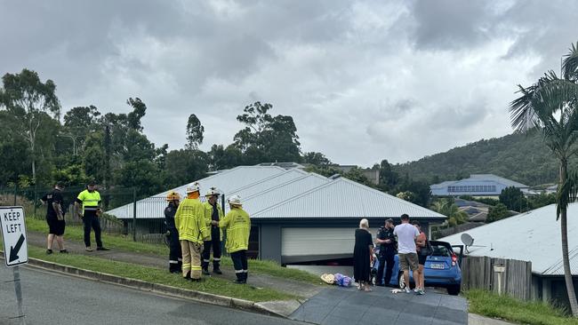 A car was pushed into a house on Lawson St, Upper Coomera. Photo: supplied.