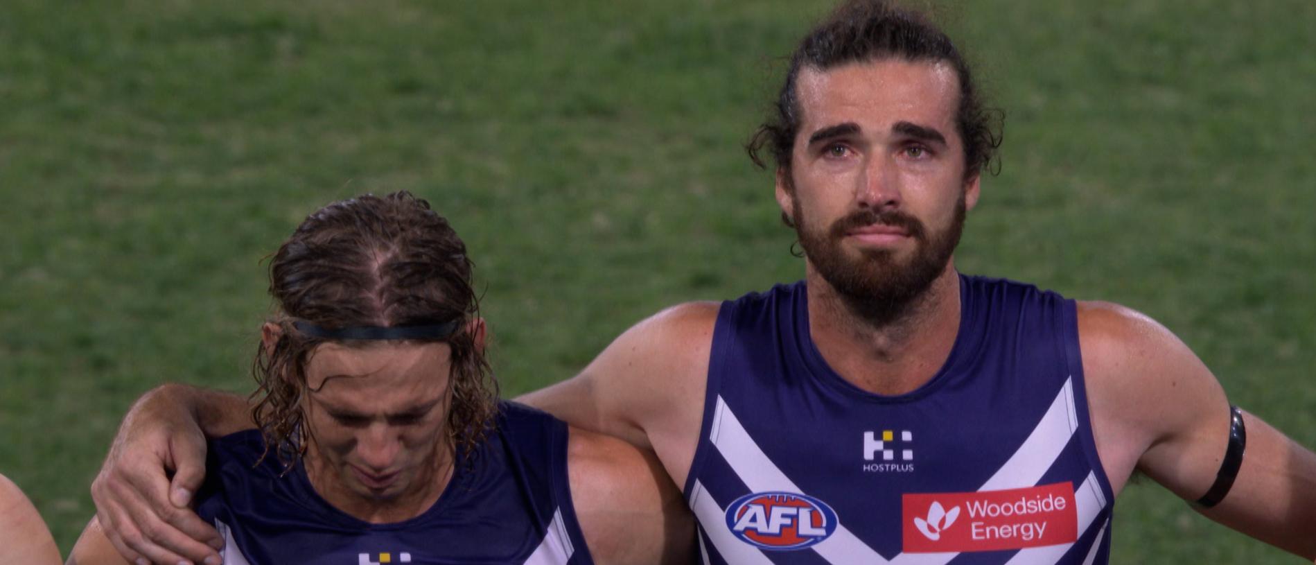 Fremantle players were left in tears after the tragic death of ex-Docker Cam McCarthy.