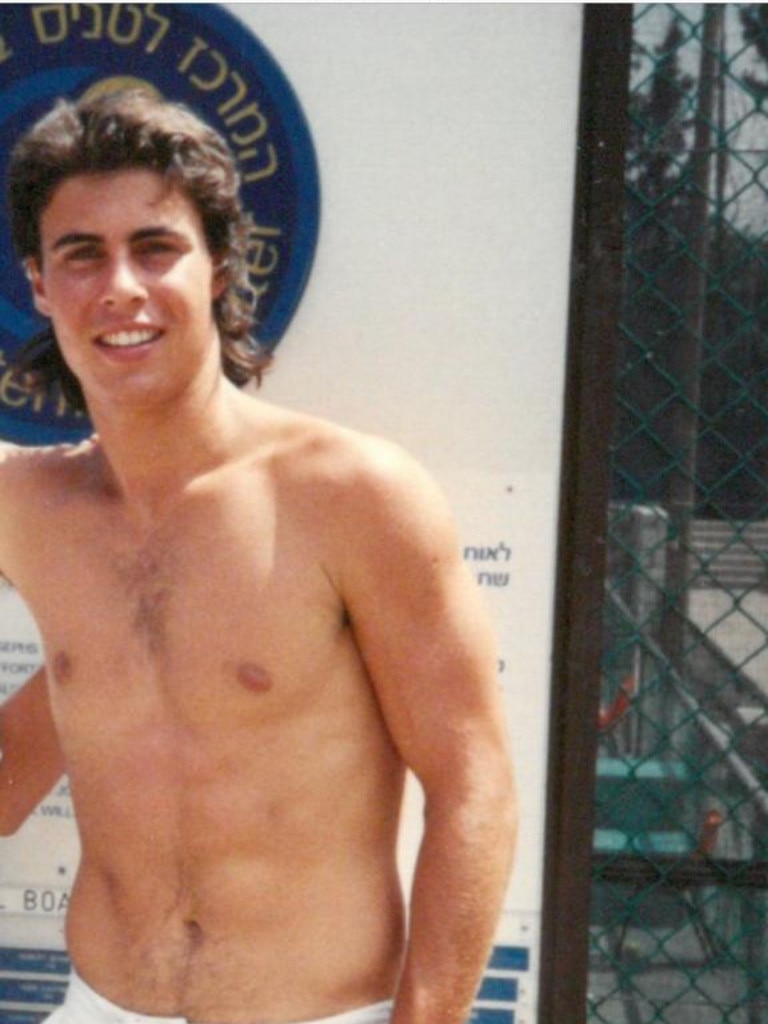 Josh Frydenberg sporting a mullet hairstyle during his tennis playing days