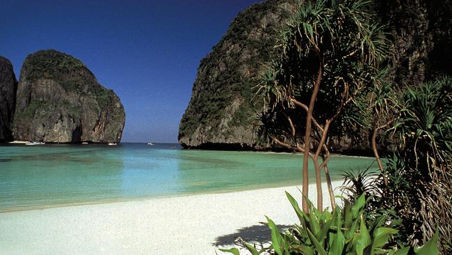 With more than 4000 tourists visiting a day, it’s rare for Maya Beach to look as peaceful as this.