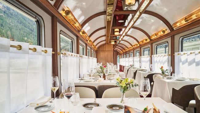 A vintage railway car now serves as a restaurant at the hotel.