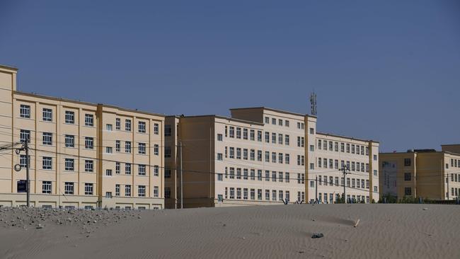 A facility believed to be a re-education camp where mostly Muslim ethnic minorities are detained, on the outskirts of Hotan in China's northwestern Xinjiang region. Picture: AFP