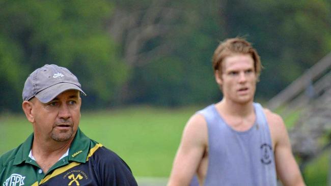 LOCKED IN: Col Speed in full focus mode at Orara Valley Axemen training earlier this year. Picture: Orara Valley Axemen