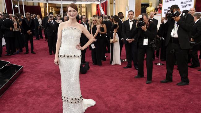 Photographers’ favourite ... actress Julianne Moore turns heads on the red carpet. Picture: AP