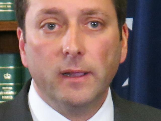 Victorian Opposition Leader Matthew Guy during a press conference at Parliament House, Melbourne, Tuesday, August 8, 2017. (AAP Image/ Alex Murray) NO ARCHIVING