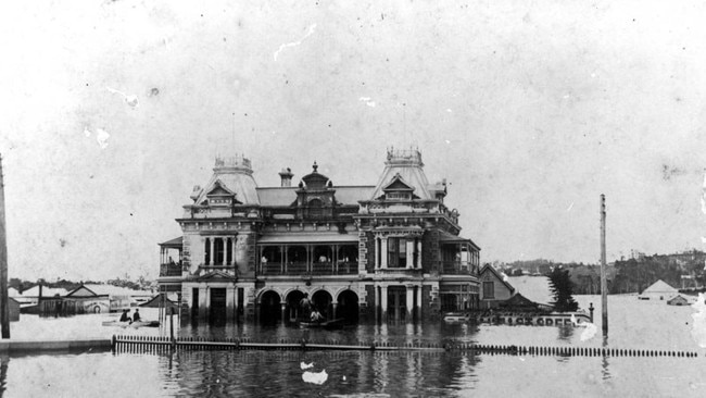 The Breakfast Creek Hotel in the 1893 “Great Flood’’. Picture: State Library of Qld