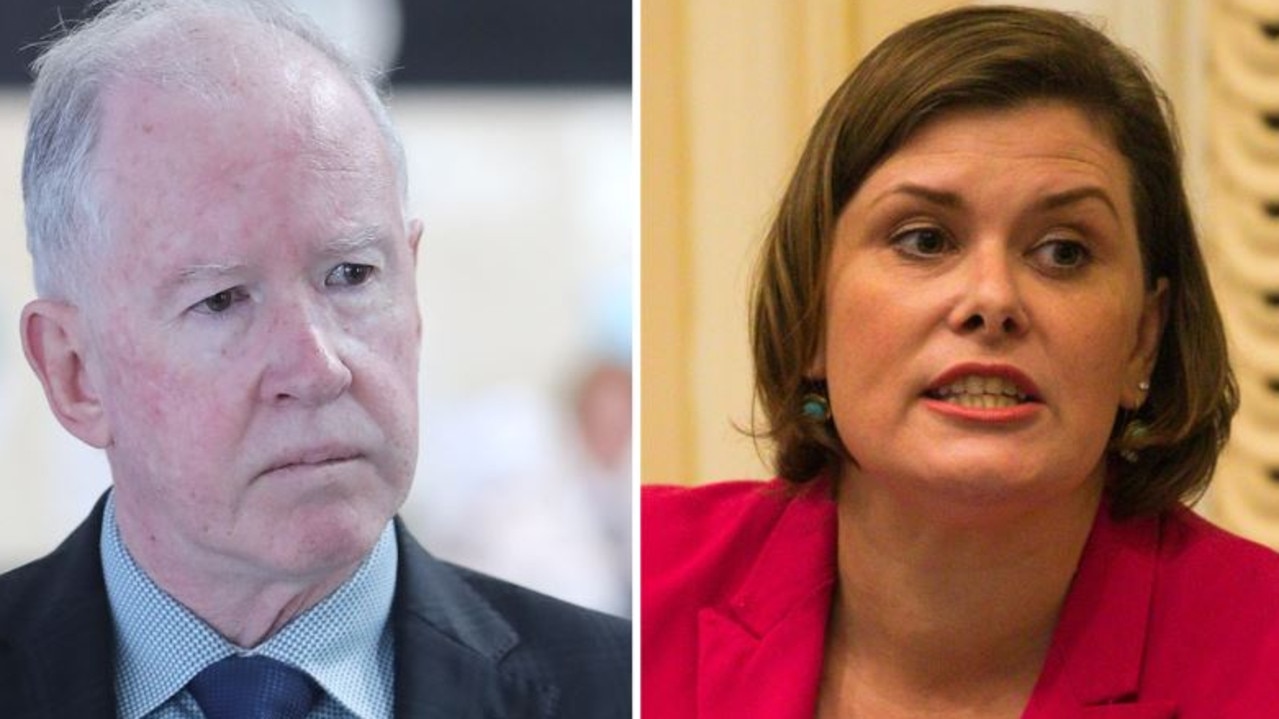 Michael Byrne KC, who resigned as Parole Board president in June, and Corrective Services Minister NIkki Boyd.