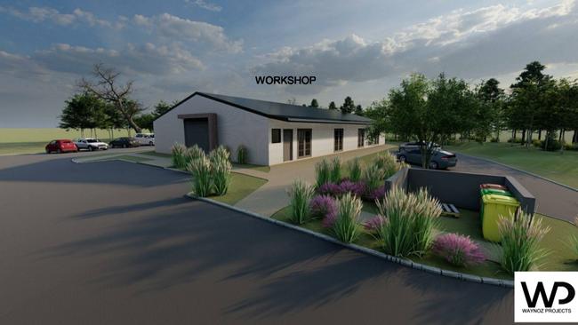 The workshop will be used for land management services as well as local community art, craft, tools and projects.