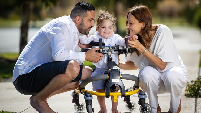 Cesur Arik with dad Alper and mum Gul. Picture: Mark Stewart