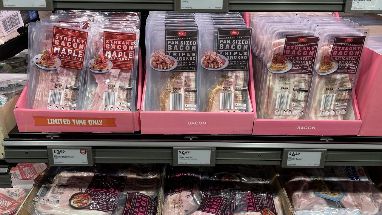 Aldi offers a flavoured bacon range with maple flavoured, smoked and triple smoked on offer. Photo: Fergus Gregg