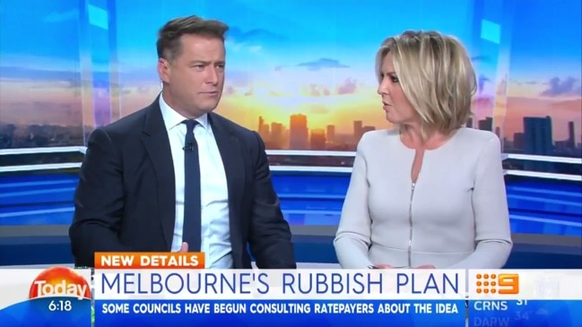 Karl Stefanovic has lashed out rubbish removal (Today Show)