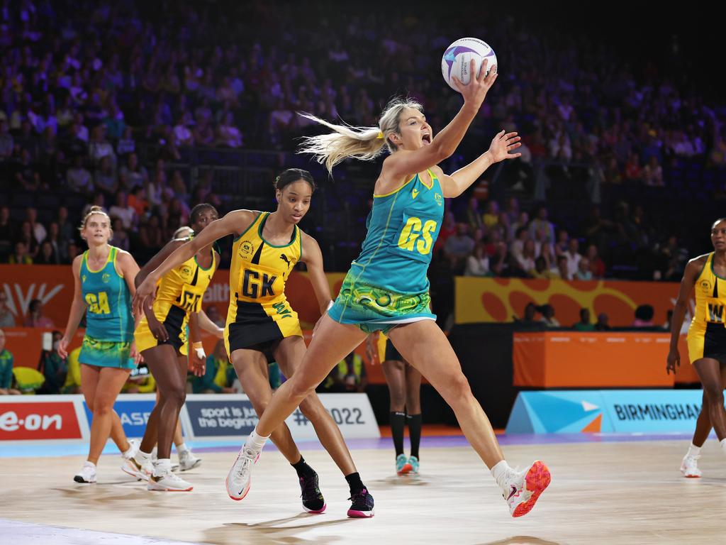 Bueta was up and about early against Jamaica, continuing to develop her game. Picture: Matthew Lewis/Getty Images