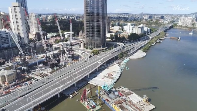 Drone footage of Queen's Wharf public space