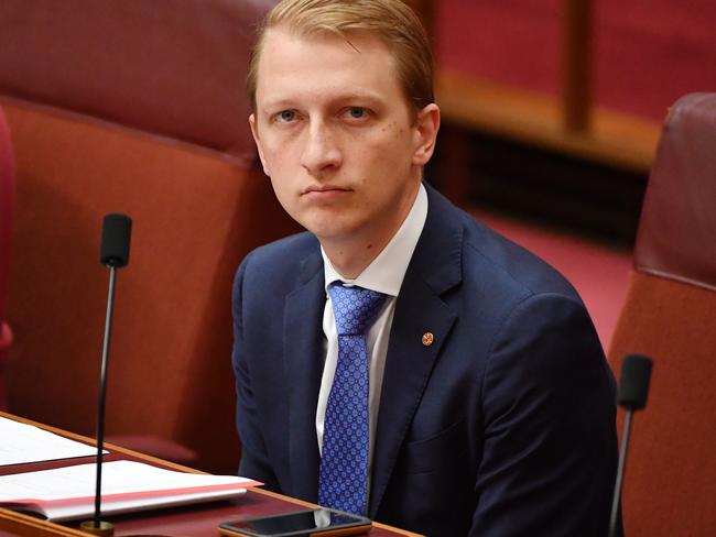 Liberal Senator James Paterson has released the rival bill today. Picture: AAP