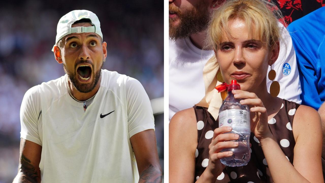 Nick Kyrgios has apologised for his "700 beers" crack. Photo: thesun.co.uk and AFP