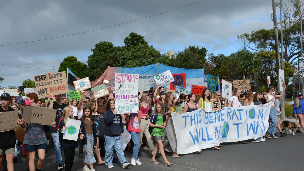 A School Strike for Climate protest was held in Byron Bay on Friday, May 21, 2021. Picture: Liana Boss