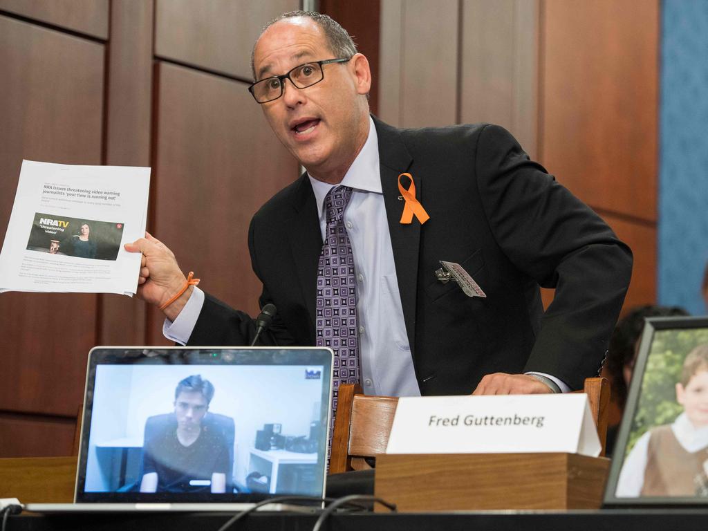 Fred Guttenberg agreed with Vance’s claim that schools needed to become more secure to prevent school shootings, but rubbished his suggestion that Mexican cartels were to blame for an influx of illegal firearms. Picture: AFP