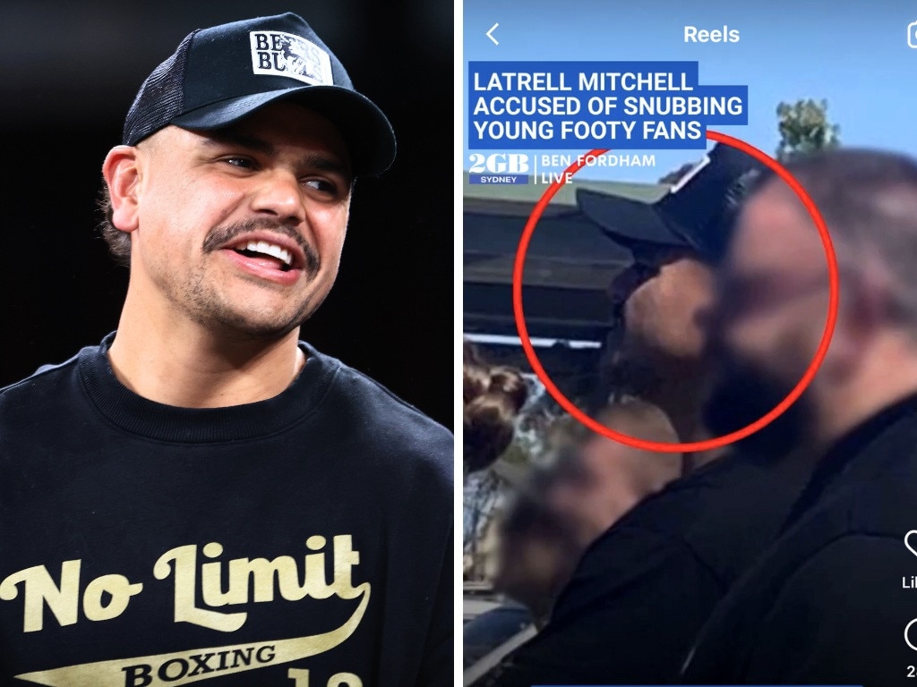 Latrell Mitchell has hit out at a report he snubbed children at a recent footy carnival. Pic: Instagram