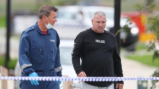 Police investigate the alleged home invasion at Donnybrook where a man was fatally shot. Sunday, January 7. 2024. Picture: David Crosling