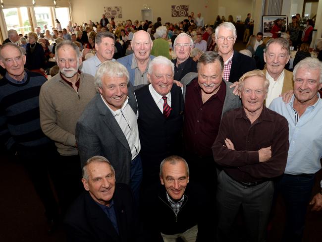 Players’ reunion, 50 years on, of the 1964 Melbourne premiership team. Picture: Mike Keating