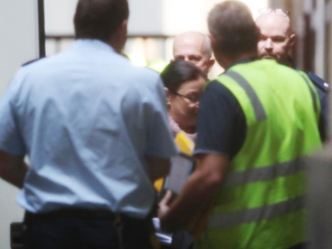 MELBOURNE, AUSTRALIA - NewsWire Photos, APRIL 11, 2023. (photographed through double layer security screen).Candice Harper arrives at Supreme court in a prison van. Plea hearing for Candice Harper, Jamie Holt and Benjamin McCartin for the stabbing death of Harper's partner Ricky Rowlands in 2020 following a series of fights. Picture: NCA NewsWire / David Crosling