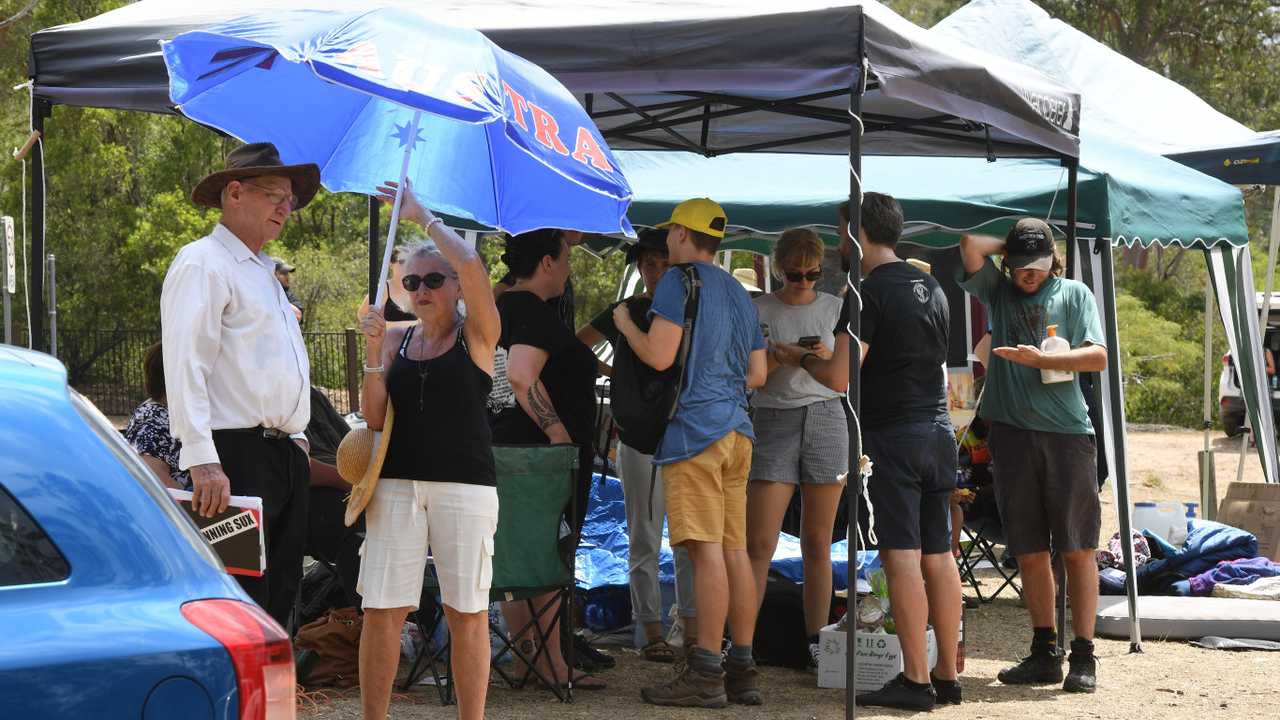 Scenes at the Deebing Creek Mission on Thursday afternoon. Picture: Rob Williams