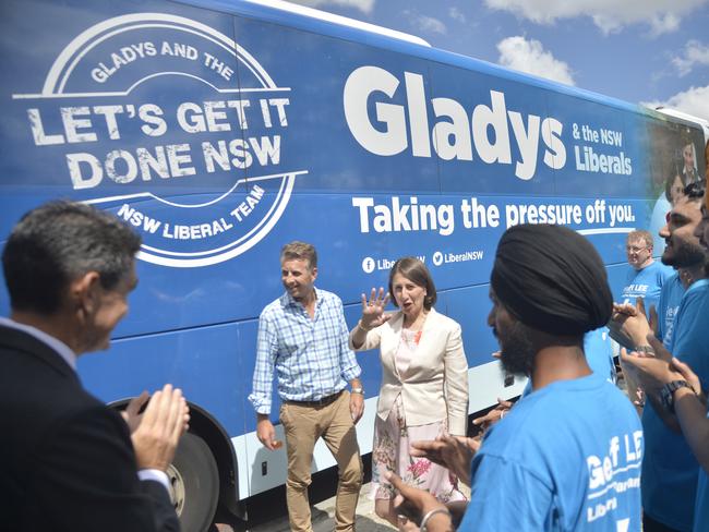 NSW Premier Gladys Berejiklian and Minister for Transport and Infrastructure Andrew Constance. Pic: Jeremy Piper