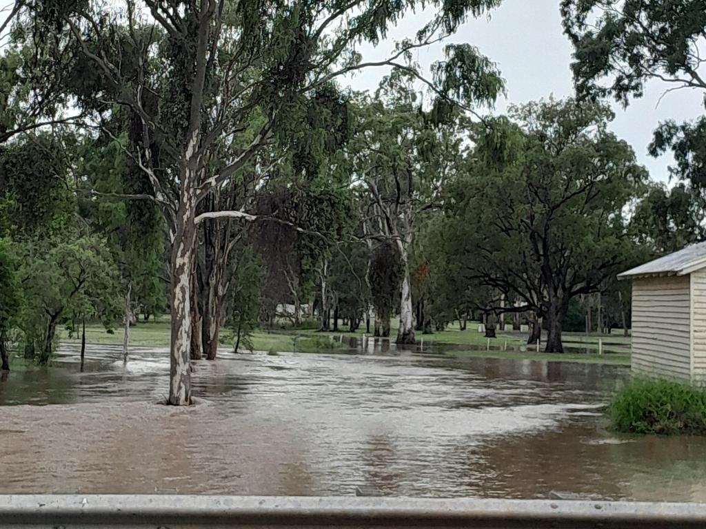 Flooding in Jandowae on January 2, 2025. Photo: Valerie Murray/Social media