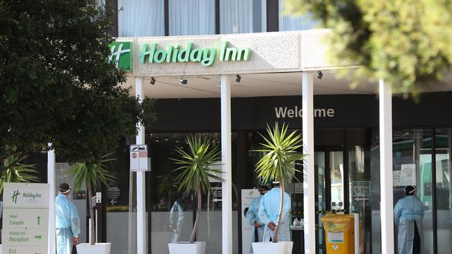 The Holiday Inn has been closed for cleaning following a virus outbreak. Picture: David Crosling/NCA NewsWire.