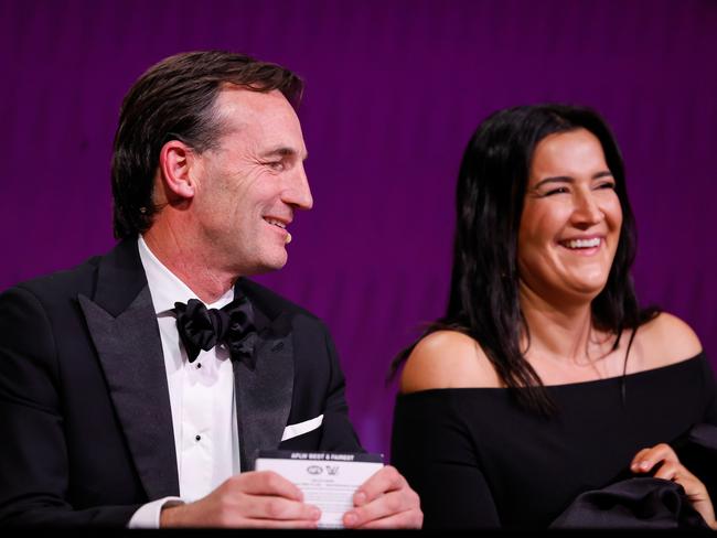 Andrew Dillon with Laura Kane. Picture: Getty Images