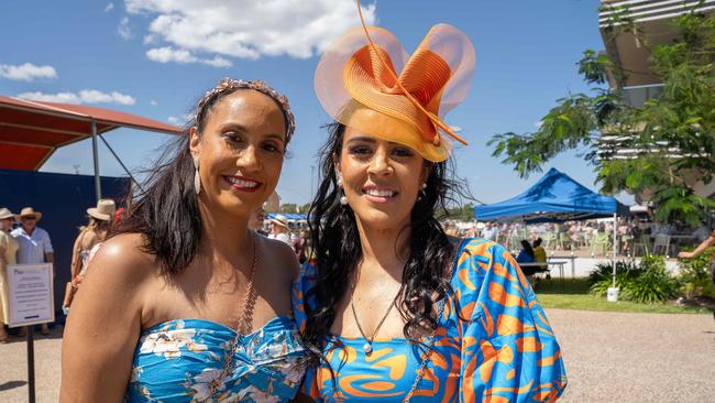 Tamara Dingo and Natalie Whyte at the 2023 Darwin Cup. Picture: Pema Tamang Pakhrin