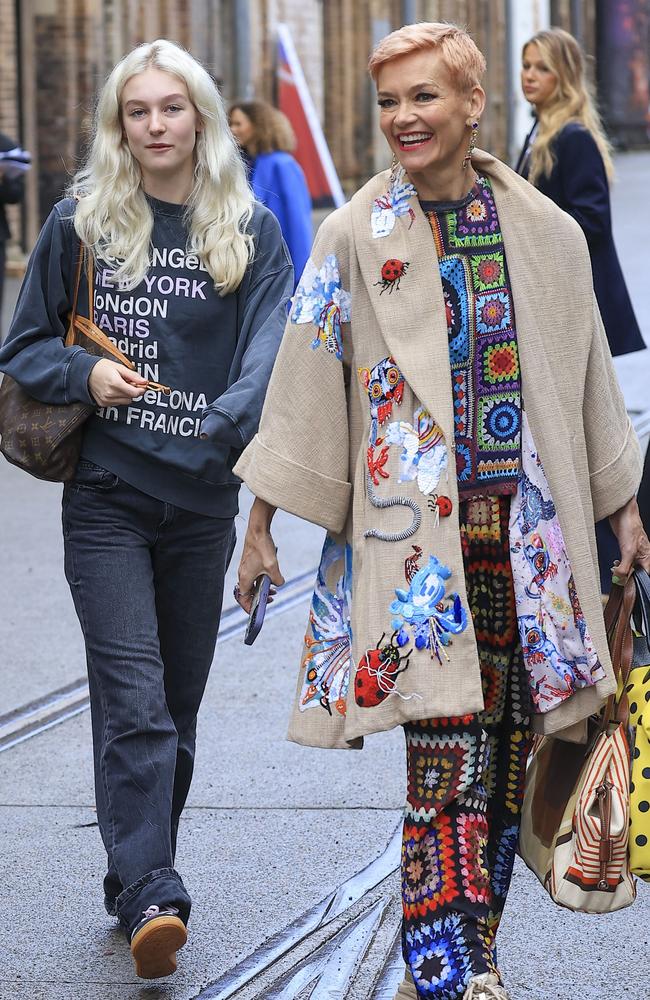 The mother daughter duo arrived at Fashion Week together. Picture: Media Mode