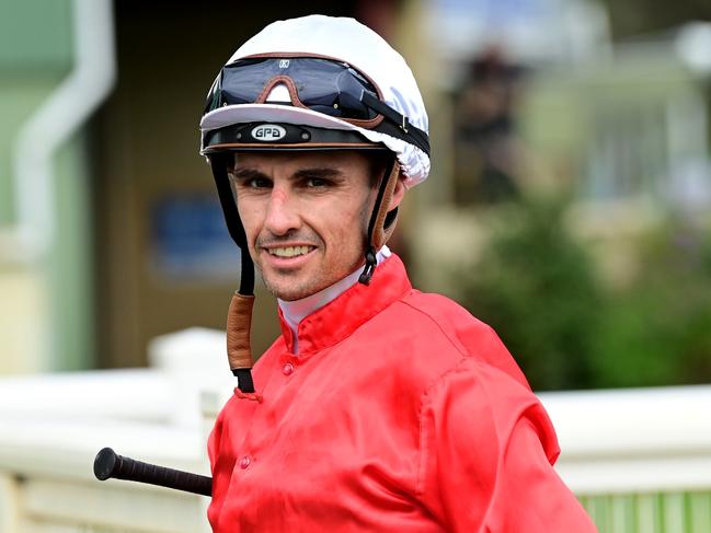 Billy Egan  after winning the Bet365 Top Tote Plus Maiden Plate at Swan Hill Racecourse on September 19, 2023 in Swan Hill, Australia. (Photo by Brendan McCarthy/Racing Photos via Getty Images)