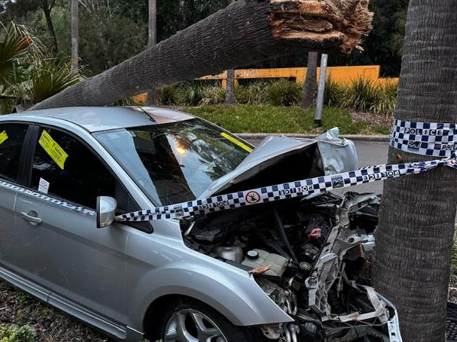 Police are investigating a serious crash on the corner of Twin Waters and Ocean Drives. PHOTOS: Mark Furler