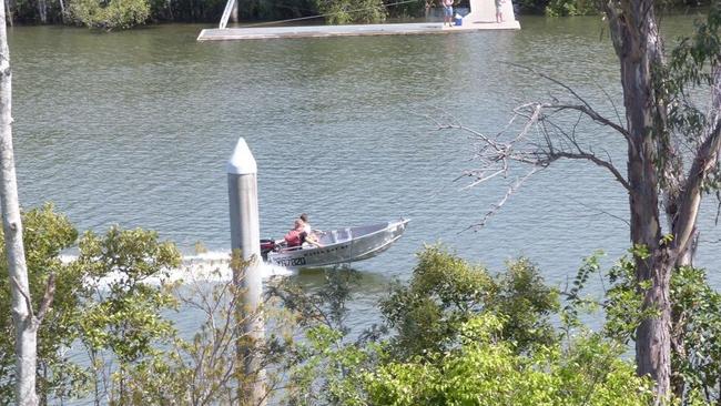 Youths in tinnies on the Coomera River. Photo: Supplied.